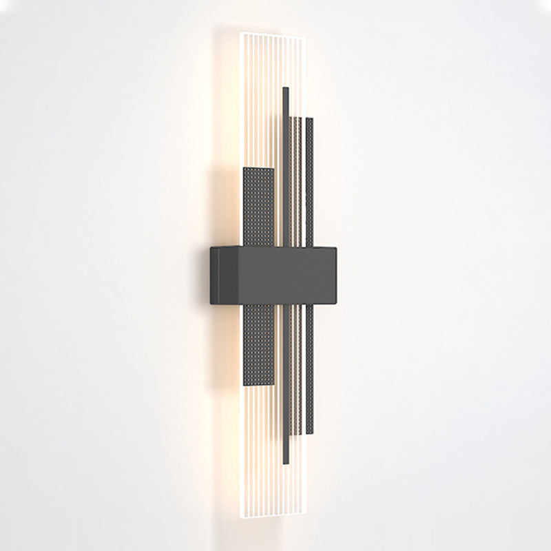 Luz de pared rectangular novedosa apliques modernas acrílico sala de estar LED luz montada de pared