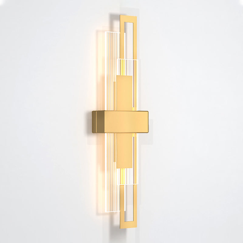 Luz de pared rectangular novedosa apliques modernas acrílico sala de estar LED luz montada de pared