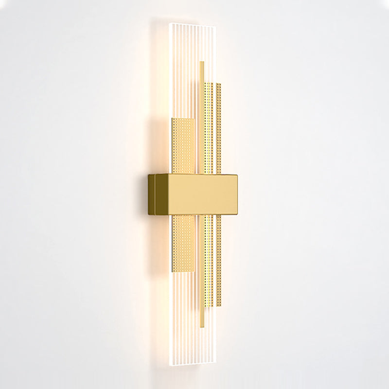 Luz de pared rectangular novedosa apliques modernas acrílico sala de estar LED luz montada de pared