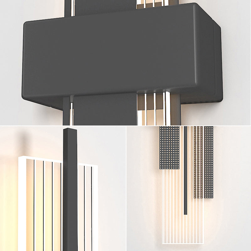 Luz de pared rectangular novedosa apliques modernas acrílico sala de estar LED luz montada de pared