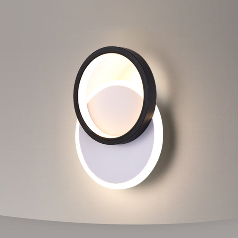 Luce murale a forma geometrica minimalista Luce a LED SCONCE LED in bianco nero in bianco