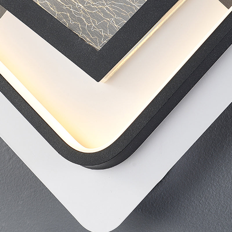 Fun a parete a parete geometrica bianca