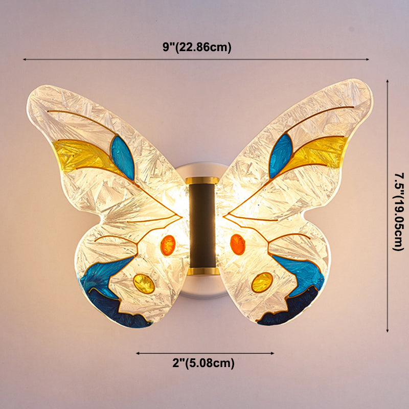 Lampada a parete a forma di farfalla blu a forma di farfalla a forma di farfalla artistica a parete a forma di parafalla a parete artistica a parete artistica