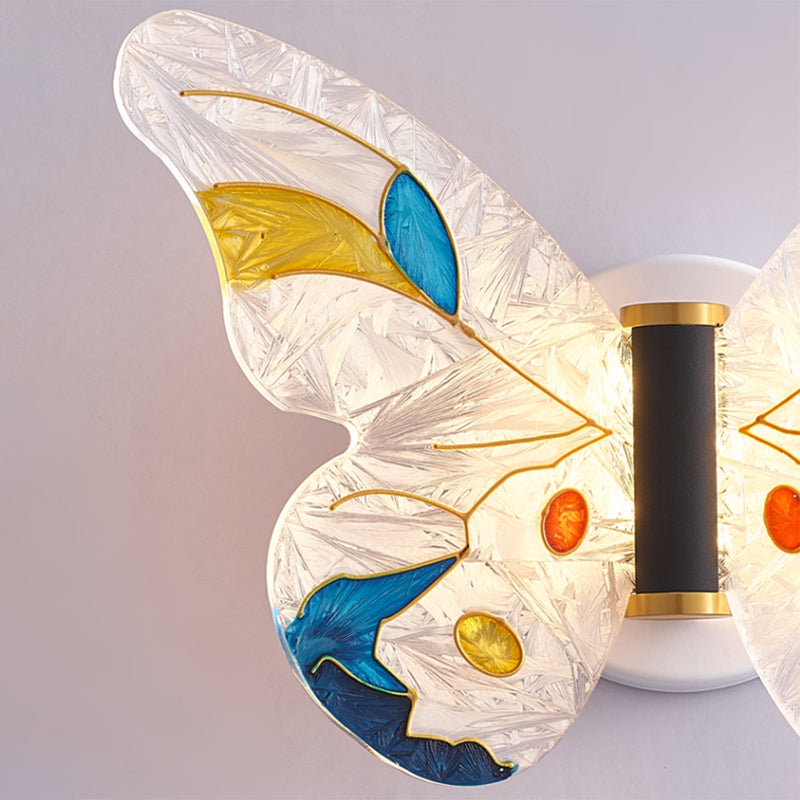 Lampada a parete a forma di farfalla blu a forma di farfalla a forma di farfalla artistica a parete a forma di parafalla a parete artistica a parete artistica