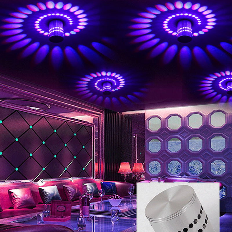 Contemporary Style RGB Light Wall Sconce Light with Acrylic Shade for Bedroom