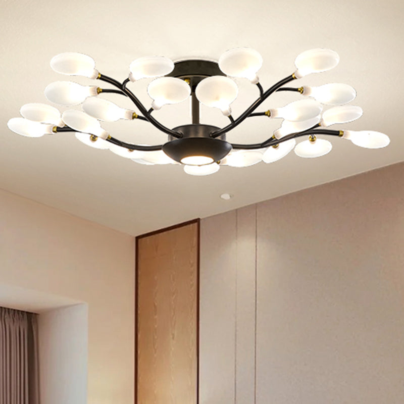 Goldzweig Kronleuchter modernistischer Metall und Acryldecker Kronleuchter für Wohnzimmer