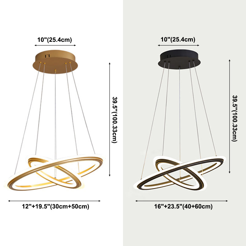 Accesorios de iluminación de lámpara de múltiples niveles Lámpara colgante de lámpara de 3 luces con sombra acrílica