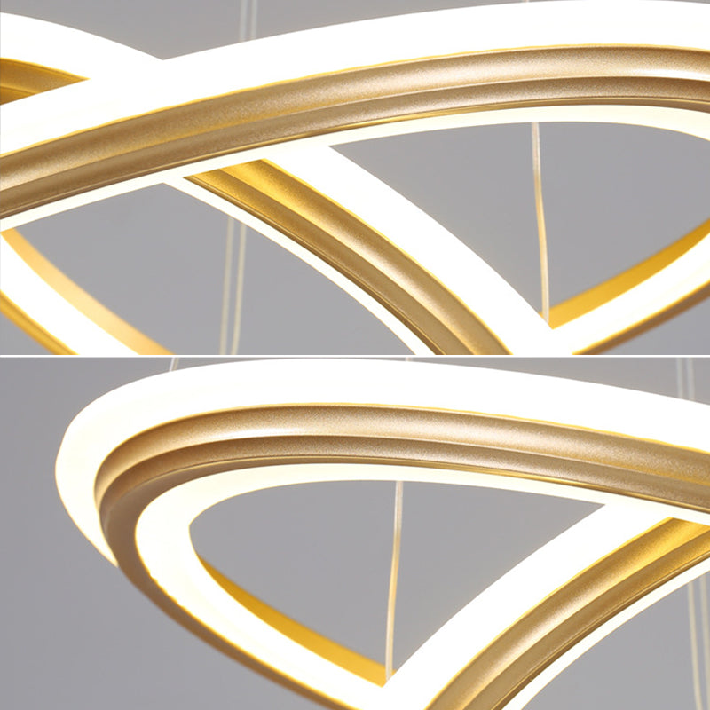 Accesorios de iluminación de lámpara de múltiples niveles Lámpara colgante de lámpara de 3 luces con sombra acrílica