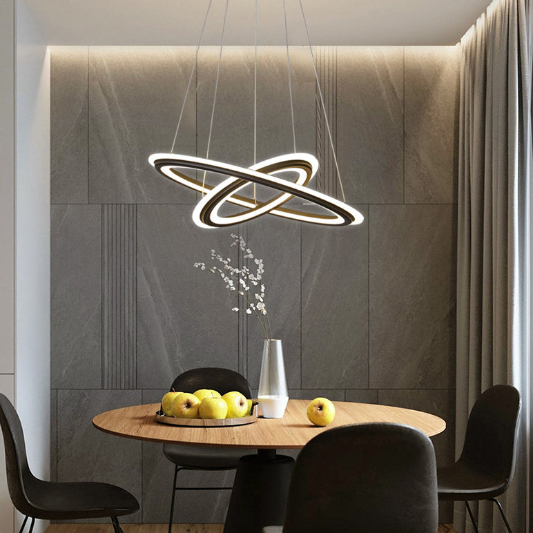 Accesorios de iluminación de lámpara de múltiples niveles Lámpara colgante de lámpara de 3 luces con sombra acrílica