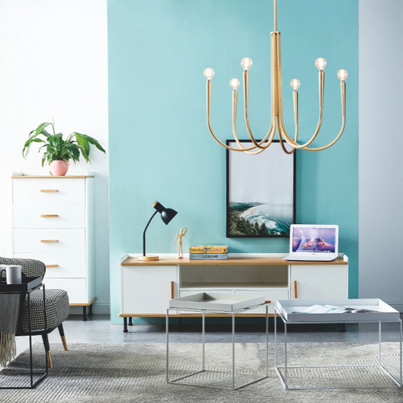 Designer Candela lampadario Lampada lampadario Multi-testa Penderant Light for Living Room