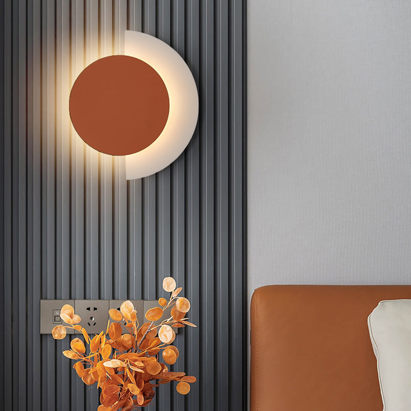 Mid-Century Artistic Sunrise Sconce Light Fixture Metal Living Room LED Wall Mounted Lamp