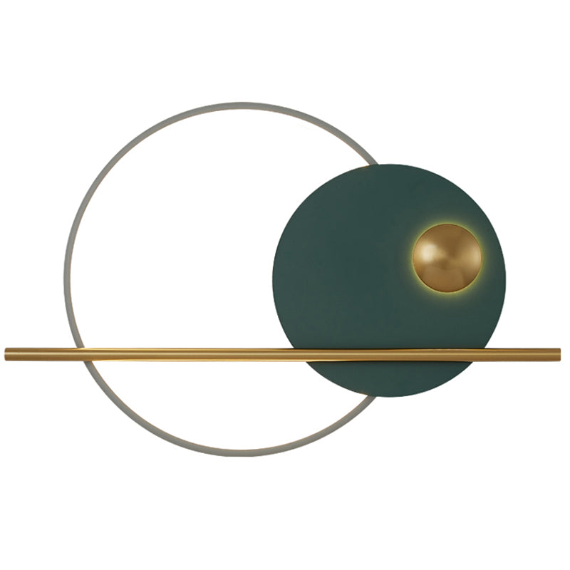 Mid-Century Artistic Sunrise Sconce Light Fixture Metal Living Room LED Wall Mounted Lamp