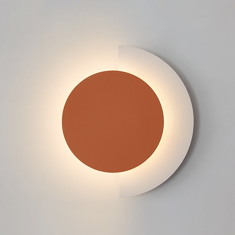 Mid-Century Artistic Sunrise Sconce Light Fixture Metal Living Room LED Wall Mounted Lamp