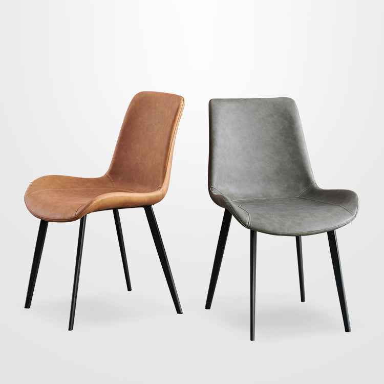 PU Leather Contemporary Restaurant Side Chair Parsons Multi-color Dining Chair