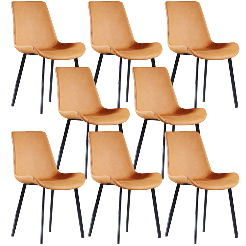 PU Leather Contemporary Restaurant Side Chair Parsons Multi-color Dining Chair