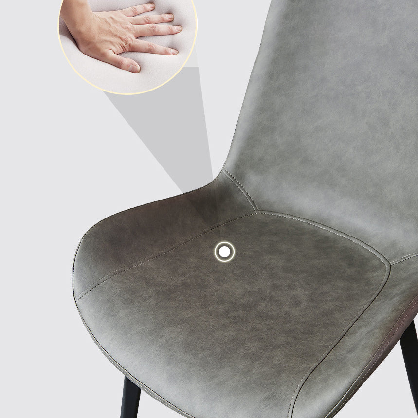 PU Leather Contemporary Restaurant Side Chair Parsons Multi-color Dining Chair