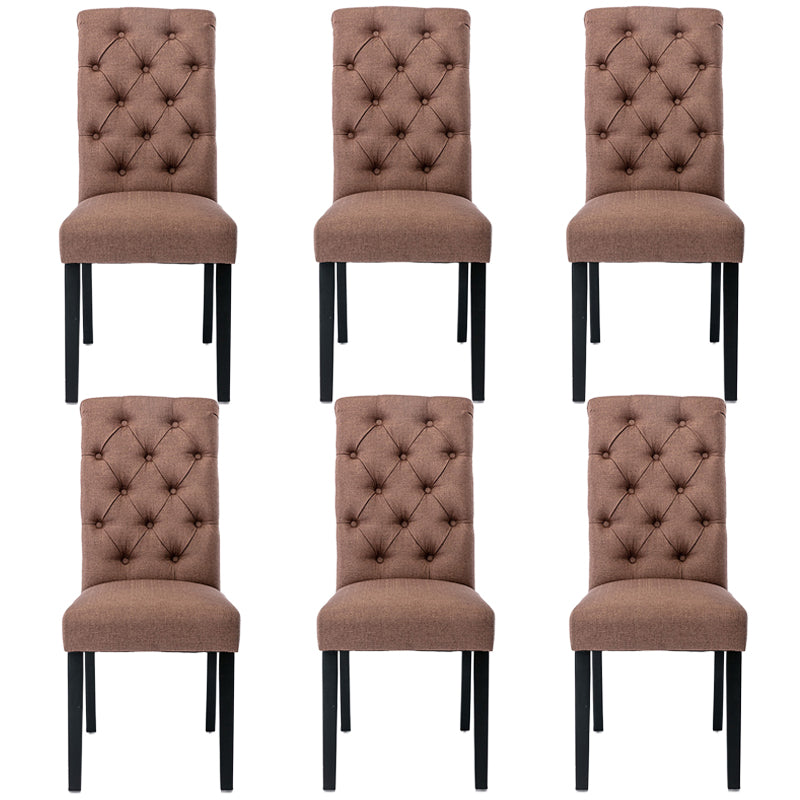 Modern Solid Back Kitchen Dining Side Chair with Black Wood Legs Dining Side Chair