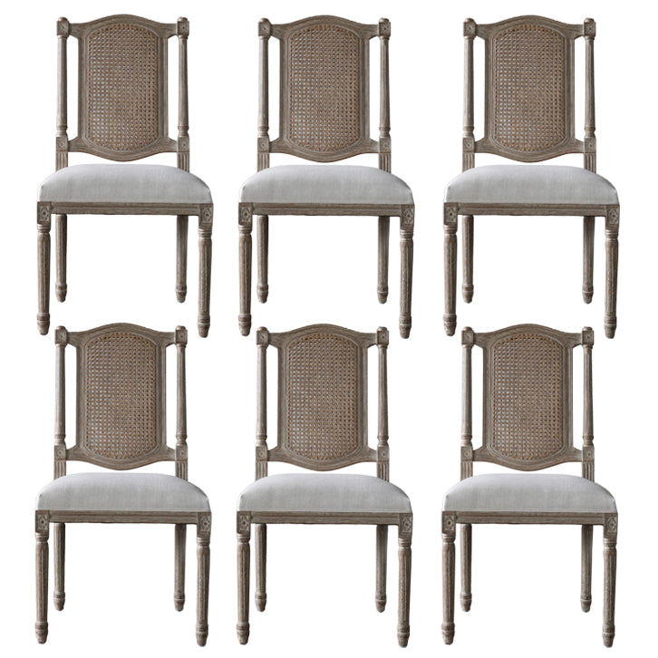 Style campagnard en bois massif dinant des chaises Matte Finish Canne Back dinant des chaises