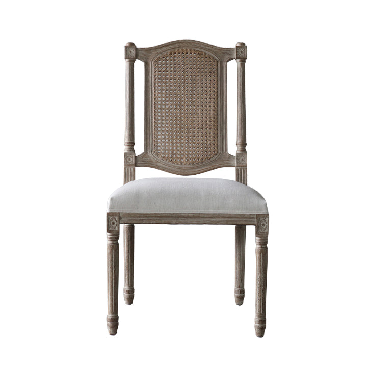 Style campagnard en bois massif dinant des chaises Matte Finish Canne Back dinant des chaises