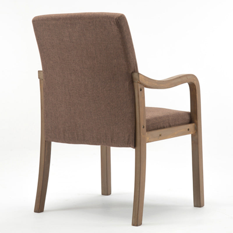 Chaise de salle à manger en bois rembourrée à dossier solide de fauteuil de maison contemporaine