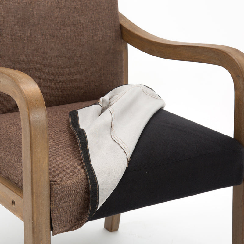 Chaise de salle à manger en bois rembourrée à dossier solide de fauteuil de maison contemporaine