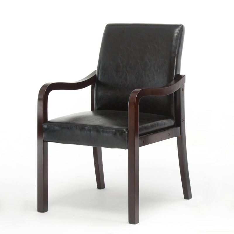 Chaise de salle à manger en bois rembourrée à dossier solide de fauteuil de maison contemporaine