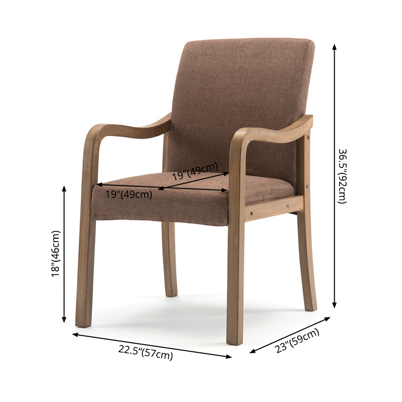 Chaise de salle à manger en bois rembourrée à dossier solide de fauteuil de maison contemporaine