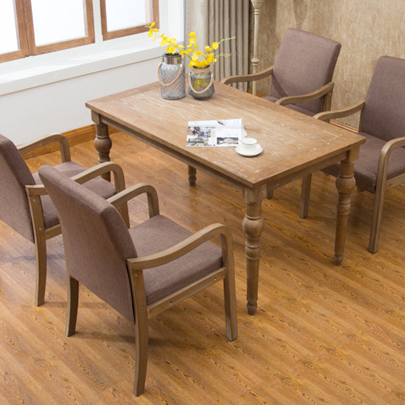 Chaise de salle à manger en bois rembourrée à dossier solide de fauteuil de maison contemporaine