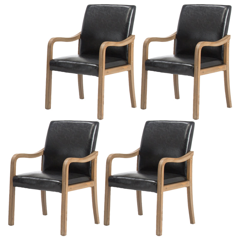 Chaise de salle à manger en bois rembourrée à dossier solide de fauteuil de maison contemporaine