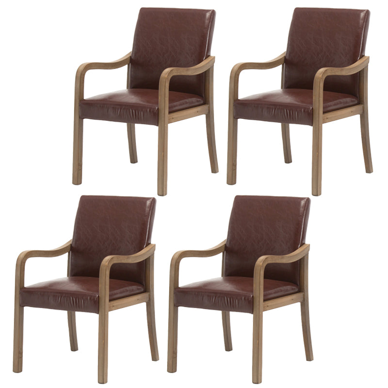 Chaise de salle à manger en bois rembourrée à dossier solide de fauteuil de maison contemporaine