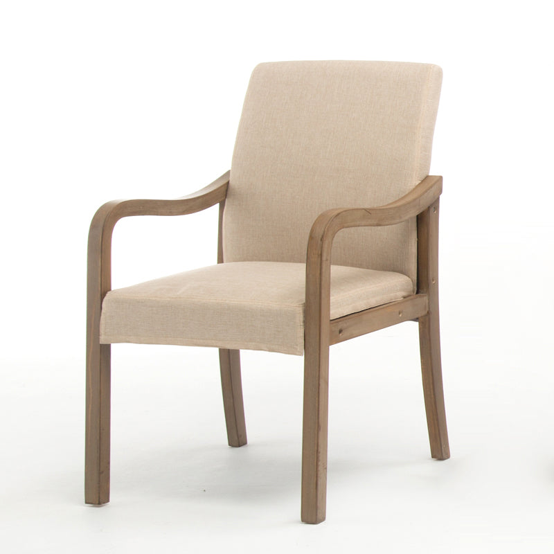 Chaise de salle à manger en bois rembourrée à dossier solide de fauteuil de maison contemporaine