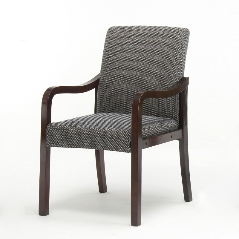 Chaise de salle à manger en bois rembourrée à dossier solide de fauteuil de maison contemporaine
