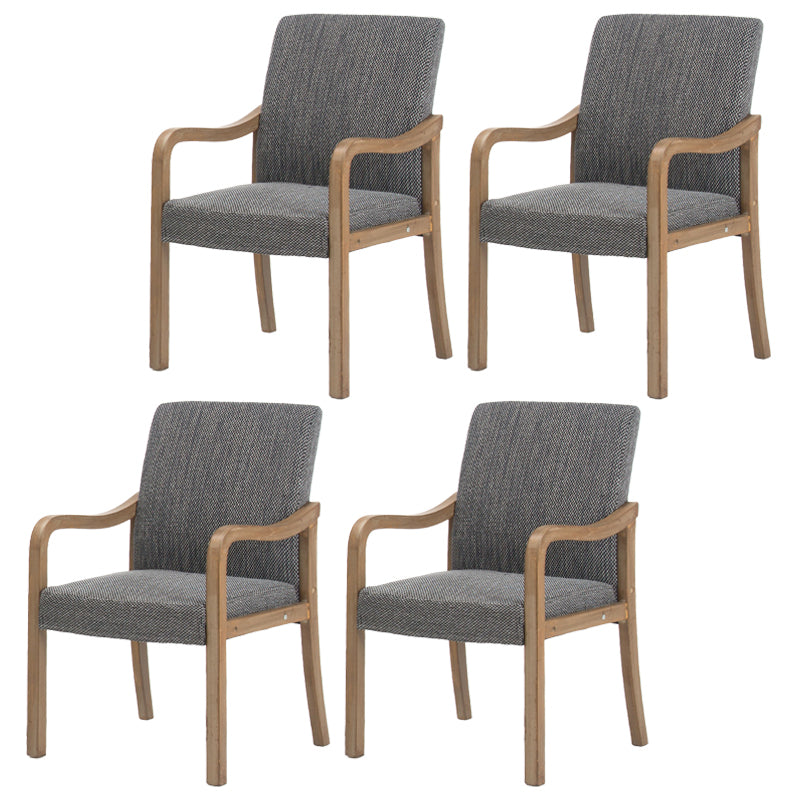 Chaise de salle à manger en bois rembourrée à dossier solide de fauteuil de maison contemporaine