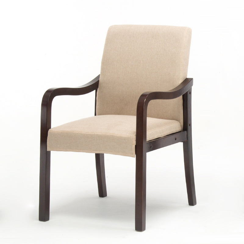 Chaise de salle à manger en bois rembourrée à dossier solide de fauteuil de maison contemporaine