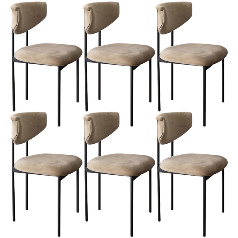 Chaise d'appoint de salle à manger noire de cuisine contemporaine, chaise d'appoint de salle à manger à dossier ouvrant en métal