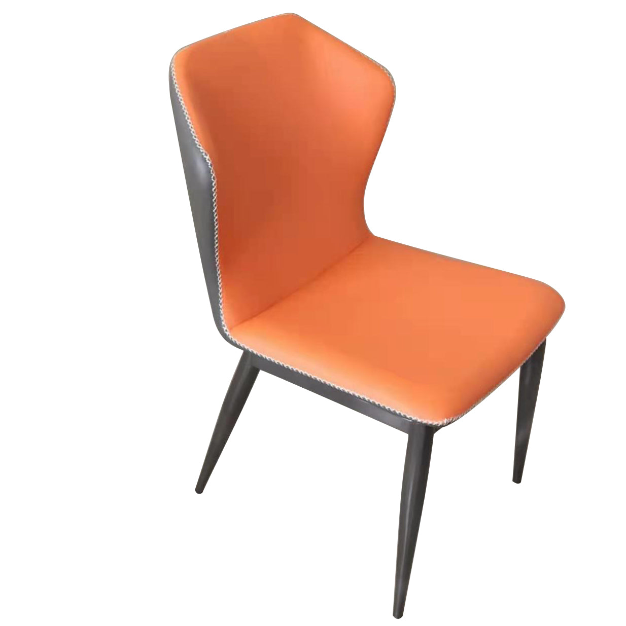 La salle à manger contemporaine en métal préside la chaise latérale à oreilles de finition métallique