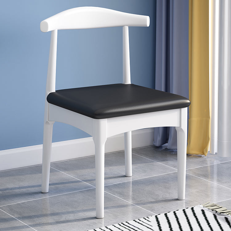 Scandinavian Style Wood Dining Chair Home Armless Open Back Dining Side Chair