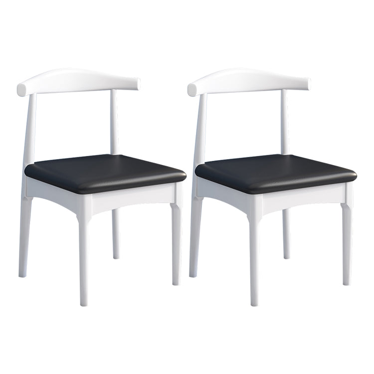 Scandinavian Style Wood Dining Chair Home Armless Open Back Dining Side Chair