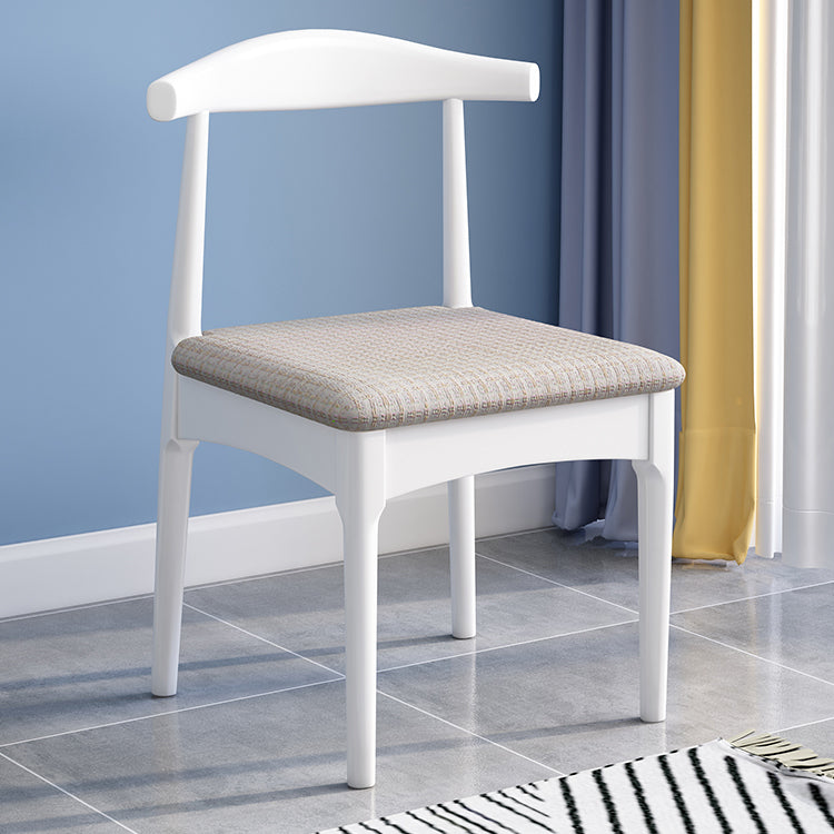 Scandinavian Style Wood Dining Chair Home Armless Open Back Dining Side Chair