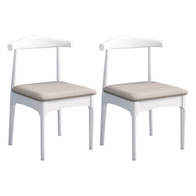 Scandinavian Style Wood Dining Chair Home Armless Open Back Dining Side Chair