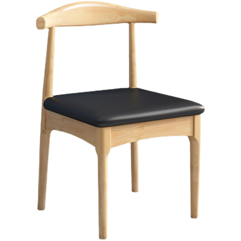 Scandinavian Style Wood Dining Chair Home Armless Open Back Dining Side Chair