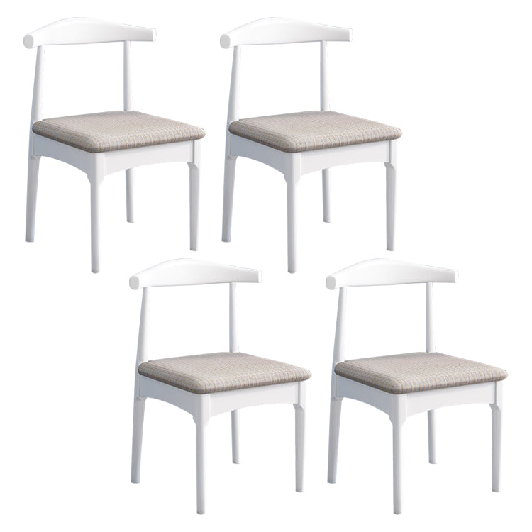 Scandinavian Style Wood Dining Chair Home Armless Open Back Dining Side Chair