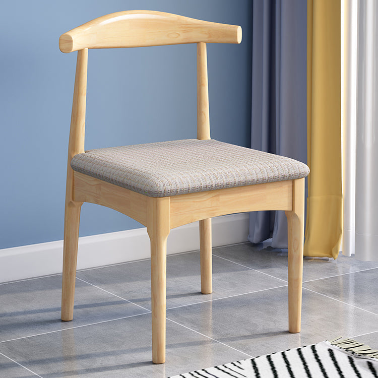 Scandinavian Style Wood Dining Chair Home Armless Open Back Dining Side Chair