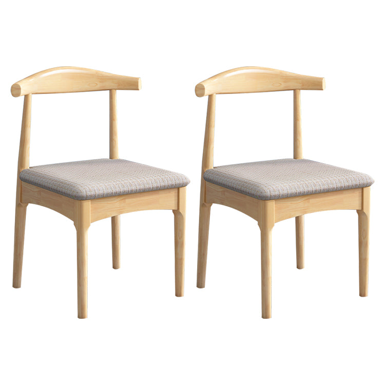 Scandinavian Style Wood Dining Chair Home Armless Open Back Dining Side Chair