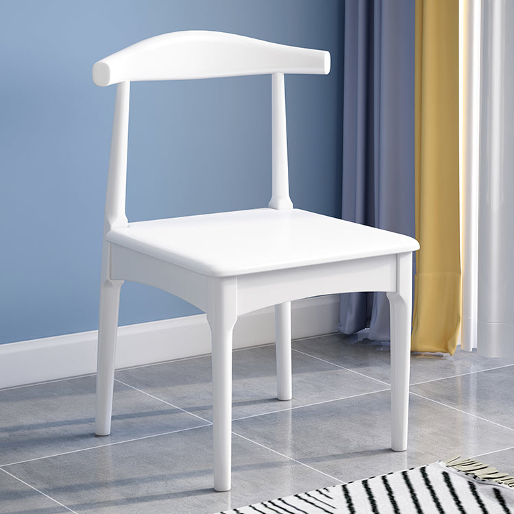 Scandinavian Style Wood Dining Chair Home Armless Open Back Dining Side Chair