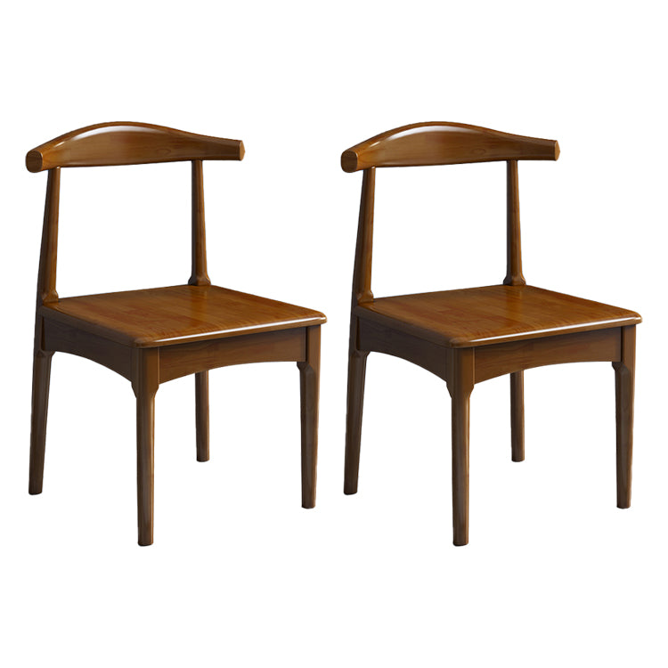 Scandinavian Style Wood Dining Chair Home Armless Open Back Dining Side Chair