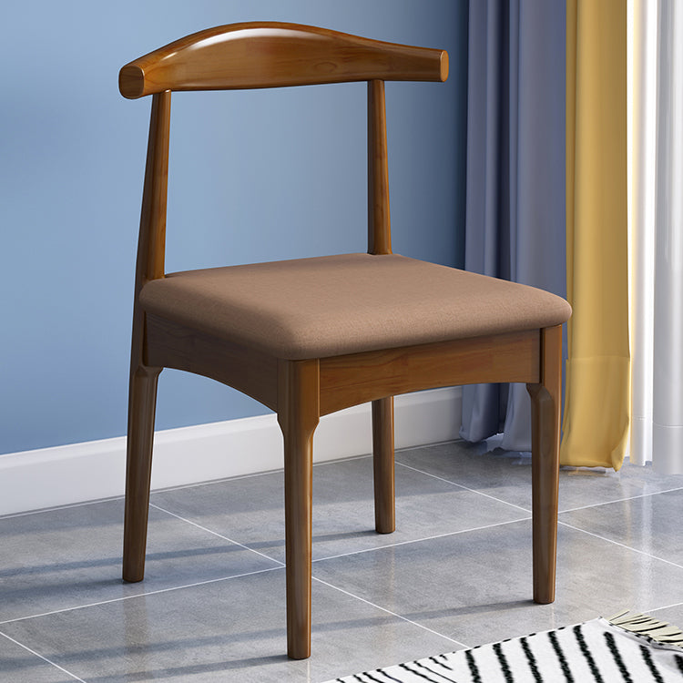 Scandinavian Style Wood Dining Chair Home Armless Open Back Dining Side Chair