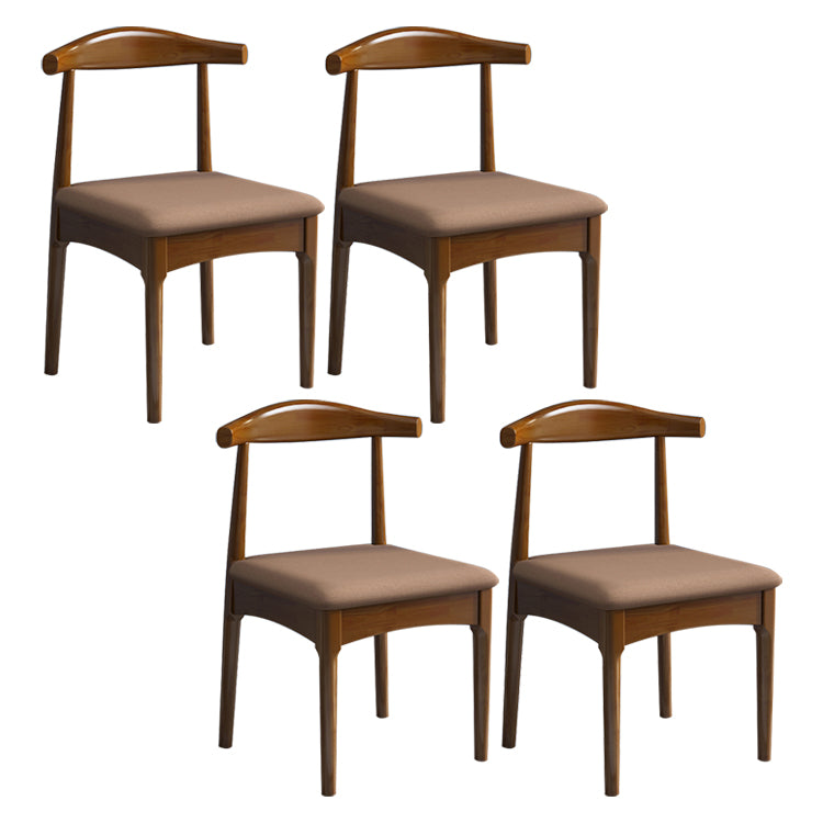 Scandinavian Style Wood Dining Chair Home Armless Open Back Dining Side Chair