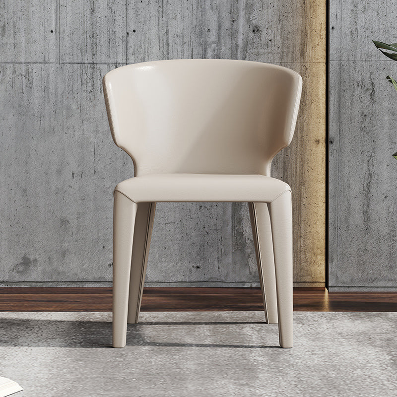 Faux Leather Contemporary Dining Room Chair Matte Finish Wingback Side Dining Chair