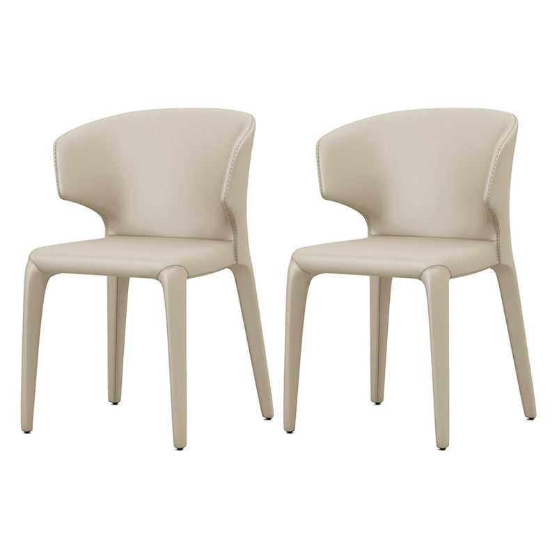 Faux Leather Contemporary Dining Room Chair Matte Finish Wingback Side Dining Chair
